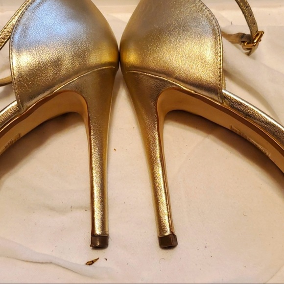White House Black Market Gold High Heels - Picture 8 of 10